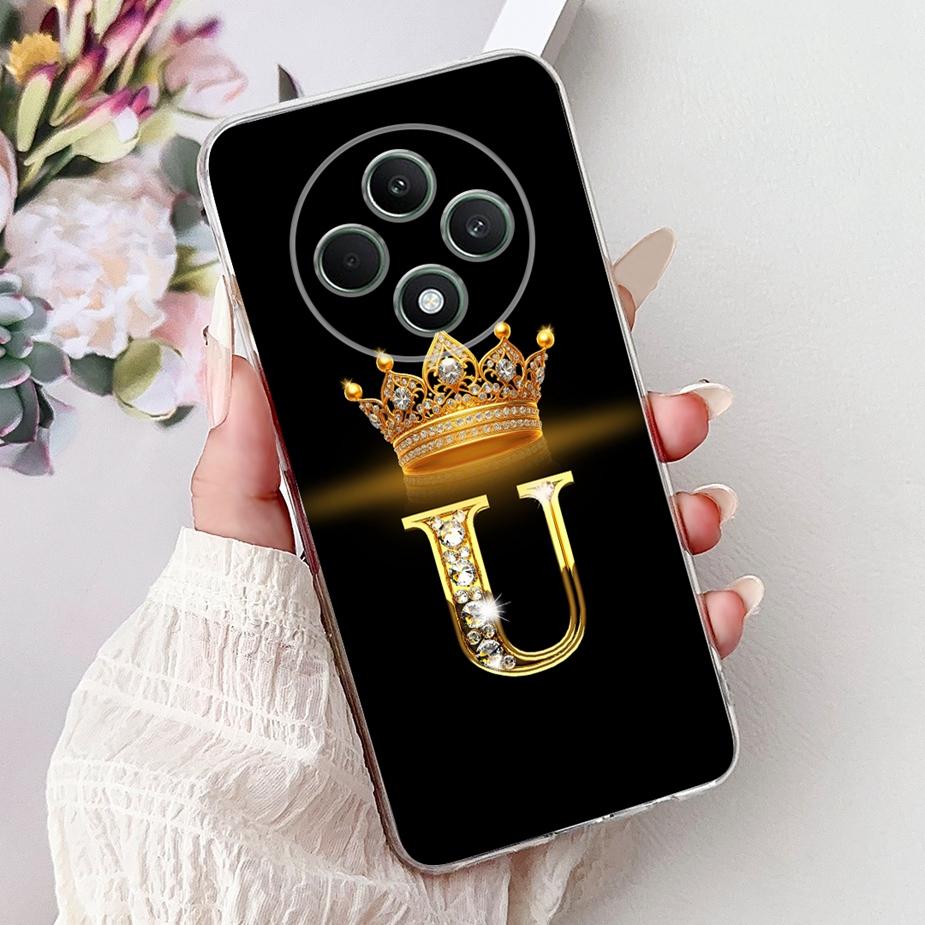 For Oppo Reno 12F 4G Case CPH2687 Cute Letters Cover Clear Silicone Case For Oppo Reno12 F Reno 12 FS Reno12F Soft Fundas Bumper