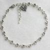Kvinnors Retro hjärta Blommor Barfota Sandal Beach Anklet Chain Foot Smycken