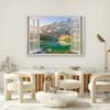 Canvas Print, Window Lake In the Mountains Nature