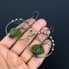 Moldavite Earrings, 999 Copper Wire Wrapped Gemstone Jewelry, Handmade  Earrings For Mother Day