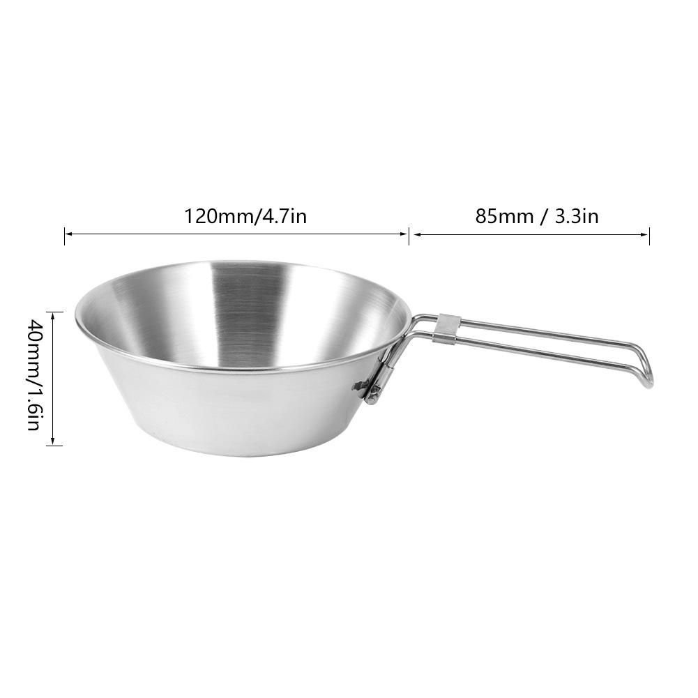 Outdoor Verdicken 304 Edelstahl Klapp Tragbare Picknick Schüssel Camping Kochgeschirr Utensilien
