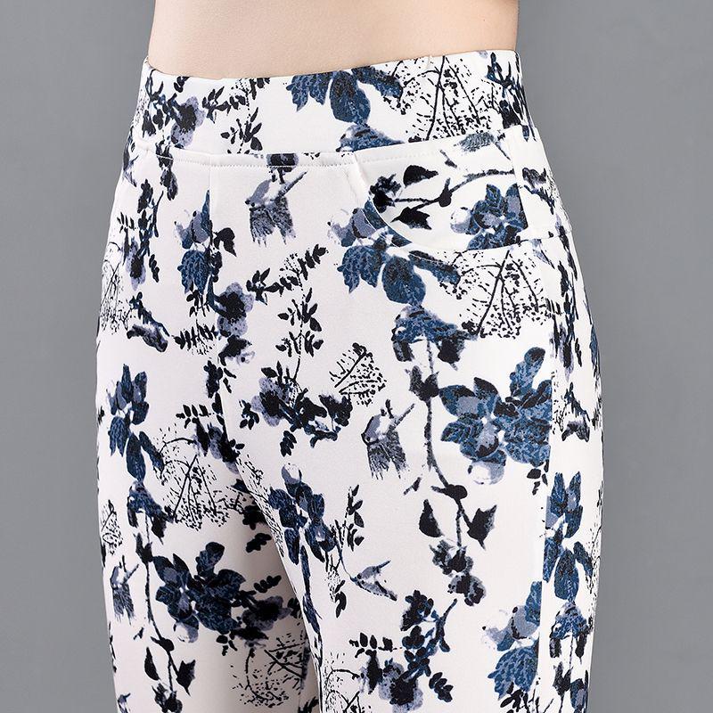 

Green Floral Flare Elastic Waist Women s Slimming Stretch Pants 2024 S 93 Jin
