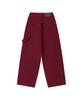 Lotaib Drop Line Oxford Pants - Red