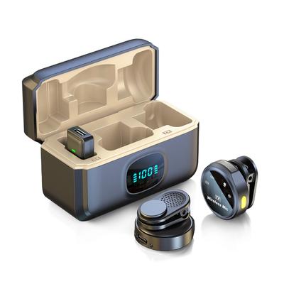 One-Trigger-Two 2.4G Wireless Microphone Magnetic Attachment Clip On Mic for Smartphone Noise