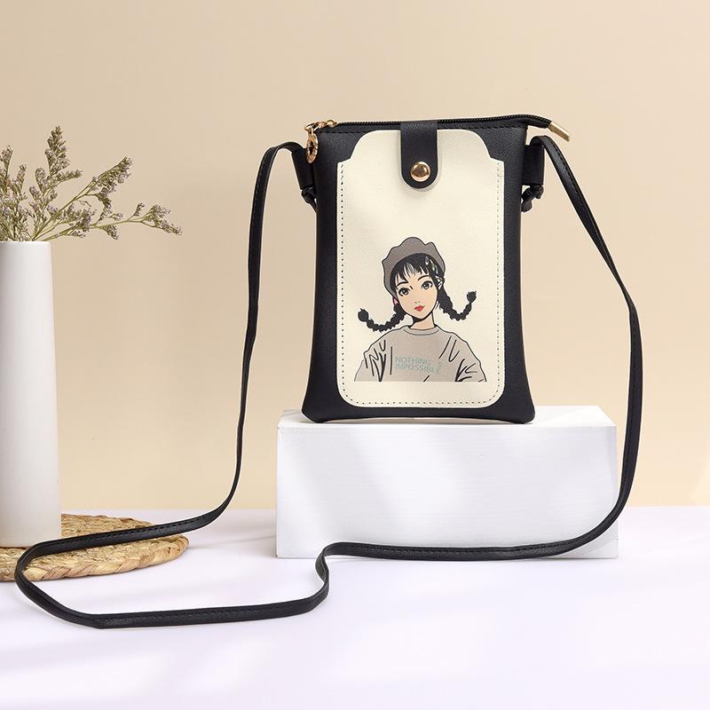 Cute Mobile Phone Bag Female Versatile Small Clear Package Mobile Phone Messenger Mini Small Bag