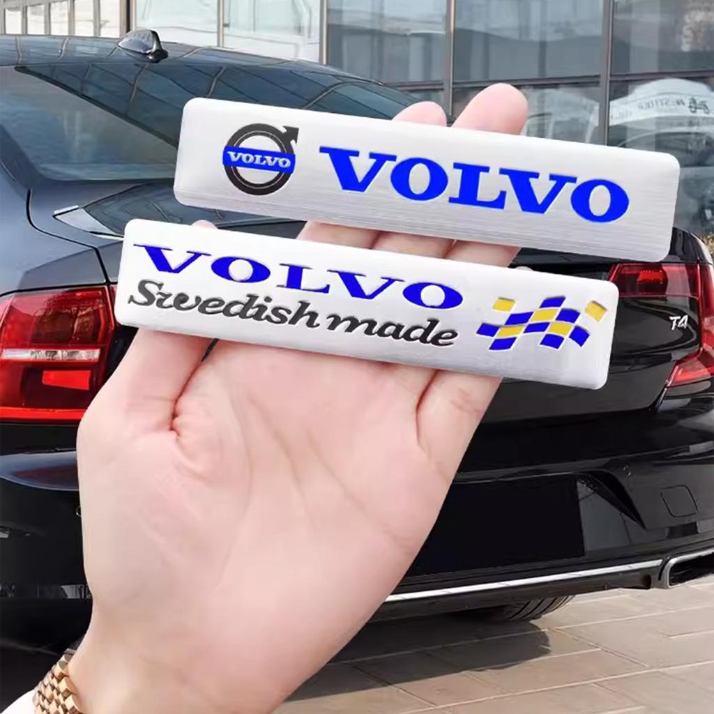 3D Emblem Aufkleber Logo Auto Kotflügel Plakette Kofferraum Aufkleber Für Volvo ES90 EC40 EX40 EM90 XC90 V90 V60 XC60 V40 S80 S60 S90 XC40 XC70