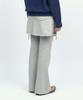 Sseonegteu Skirt-Layered Sweatpant - Heather Gray