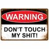 Vintage Assorted Funny Warning Notice Tin Sign Set Retro Humorous Novelty Metal Wall Art Rustic Decor Plaques for Bar Cafe Hom