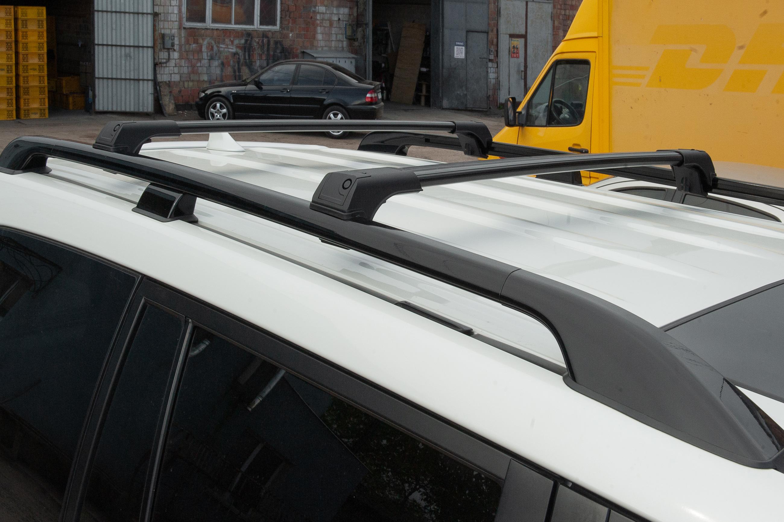 

Перемички на рейлінги без ключа Flybar (2 шт) Сірий для Toyota Land Cruiser 200