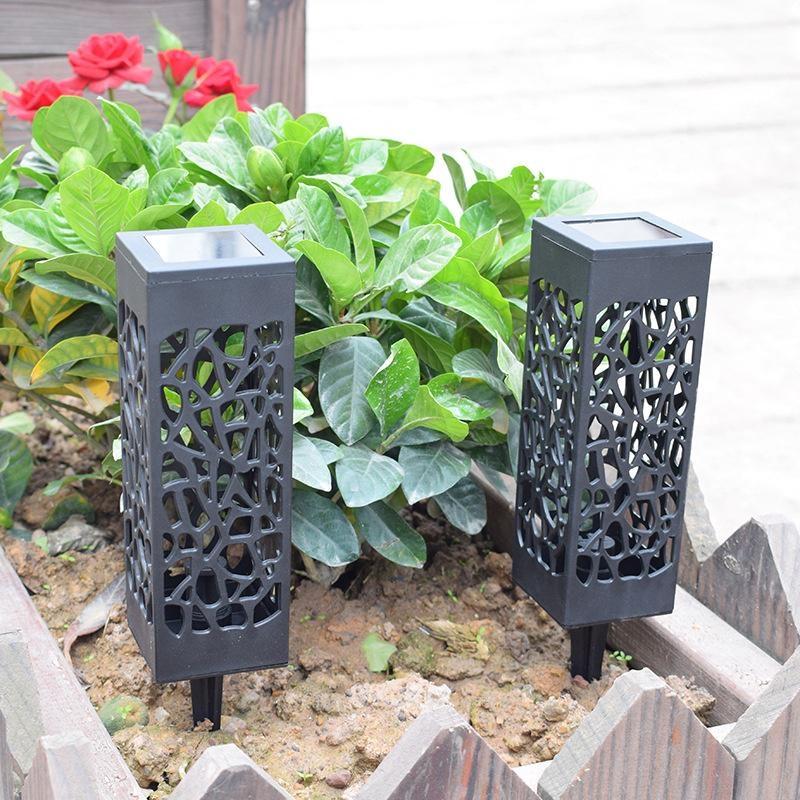 Lumière Solaire Extérieure Étanche Belle Lumière de Pelouse Creuse Lumière LED Capteur de Contrôle de la Lumière Lumières de Jardin
