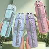 1PC Simple Stone Cross 750ml Color Plastic Sports Water Bottle Leakproof Flip Straw Lid Suitable for Sports Office Home Use