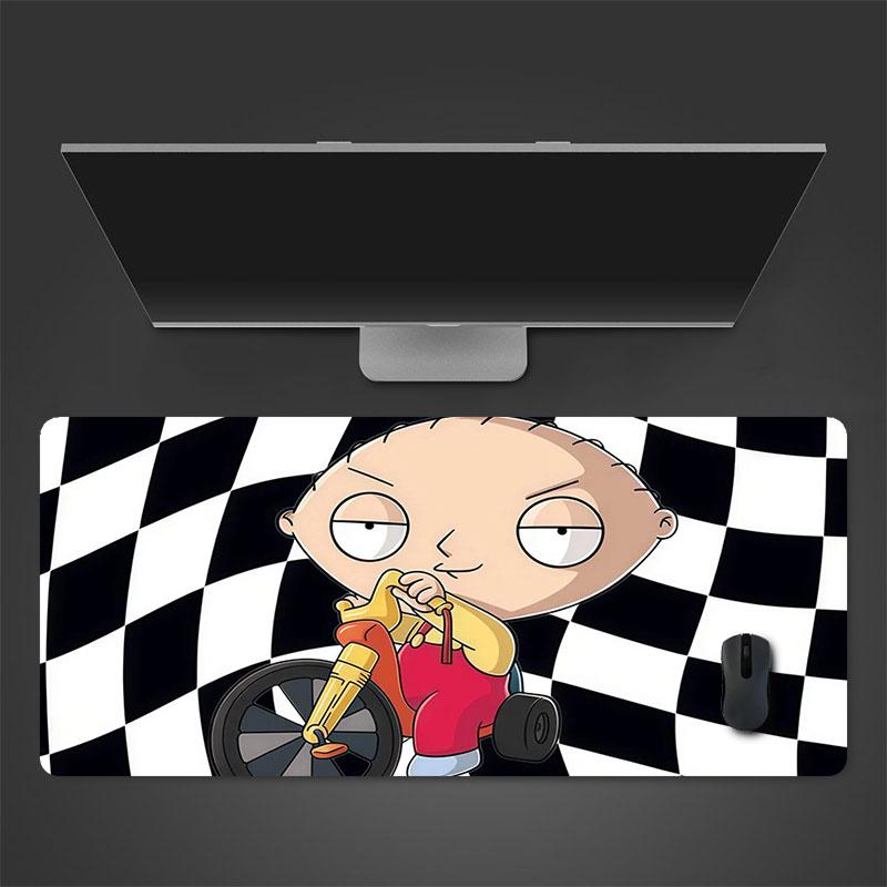 Stewie Griffin Family Guy Mouse Pad, Large Gaming Desk Mat, Non-slip XXL Mousepad for Laptop & Tablet, Mini PC Playmat with Stitched Edges