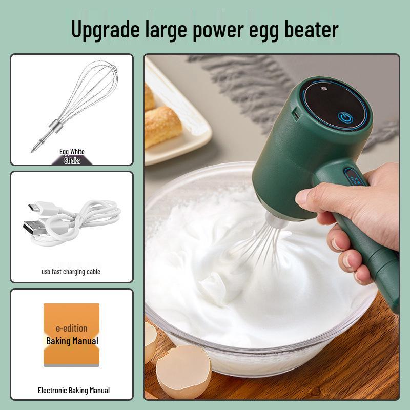 Rongshengda Handheld Electric Egg Beater - Compact Mixer & Whipper for Egg Whites and Creams