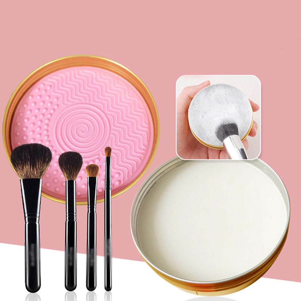 1Set Silicone Makeup Brush Cleaner Soap Pad Make Up Brush Cosmetic Tool Brushes Cleaner Washing X3F4
