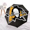 Pinguine Hockey Automatisches Öffnen und Schließen, 8 Rippen Struktur Tragbarer Regenschirm, Geeignet für Männer und Frauen in Allen Jahreszeiten Perfektes Geschenk fo