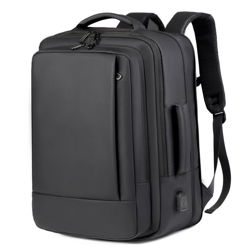 Men's Expandable Business Travel Backpack: Customizable Logo, Large Capacity, Fashionable Design, Computer Compatible.