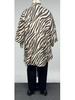 Plus Size Zebra Print Two-Piece Set: Short Sleeve Top & Wide-Leg Pants, Comfortable & Breathable.