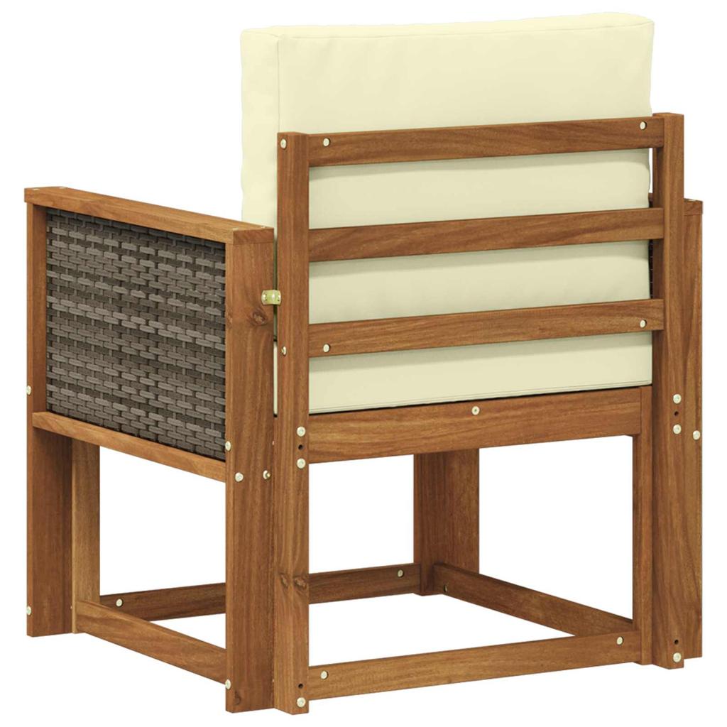 Outdoor Mid Size Sofa Solid Acacia Wood Natural