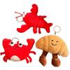 Trendy Plush Lobster & Crab Keychain - Creative Bag Pendant Doll