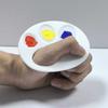 Plastic Paint Tray 3D Printed Finger Palette with Hand Grip Easy To Clean Portable Painting Palette for Kids Artists Watercolor Acrylic Pigment Use