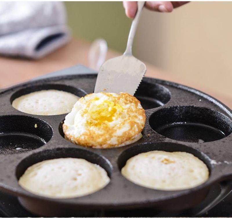 Non-Stick Cast Iron Egg Burger Mold & Dumpling Pan