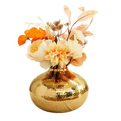 Metallvase für Blumen, Metall-Blumenvase (Gold, Groß),  Behoma