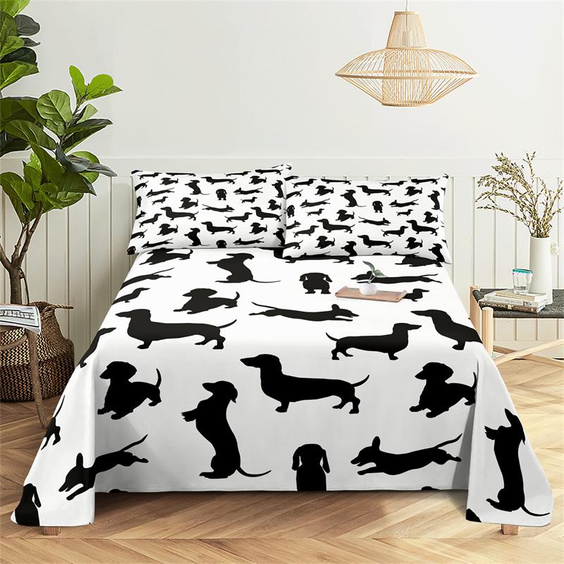 

Cartoon Animal Digital Printed Polyester Fabric Bed Sheet with Pillowcase Domestic Comfort Printed Bed Linen Collection Bed Sheet Large Bed Sheet 150X230cm(2Pcs)