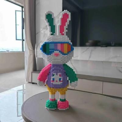3D 5800PCS Candy Colorful Cute Society Rabbit Building Blocks Brick Adult Assembly Puzzle Toys Kids Adult Gift Home Decor