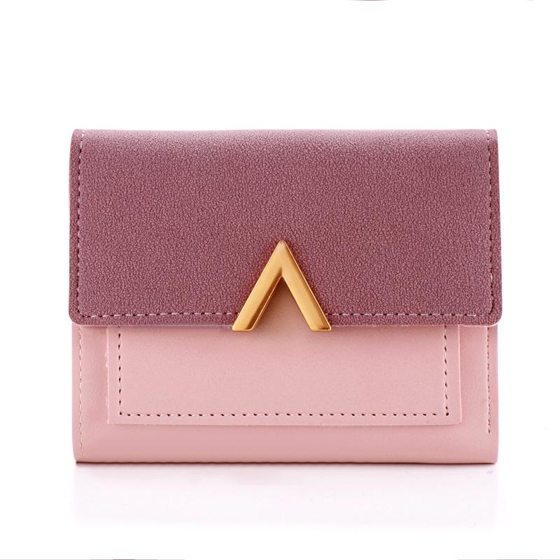 Dreifach faltbare Mini-Geldbörse mit Schnalle für Damen: Stilvoll, schlank, lässig und perfekt für Studenten