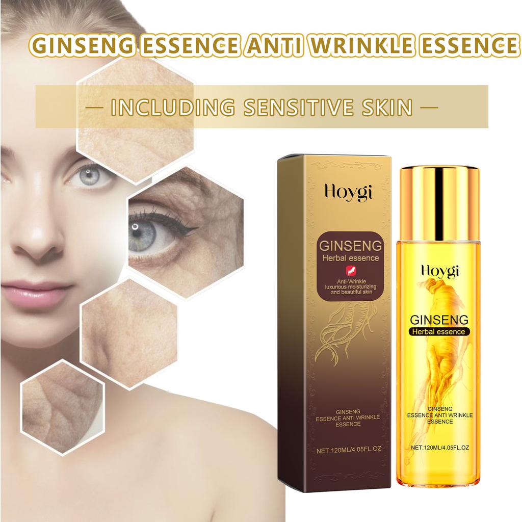 120ml Face Serum Anti Aging Ginseng Essence Nicotinamide Facial Lifting Collagen Essence Skin Care Whitening Serum