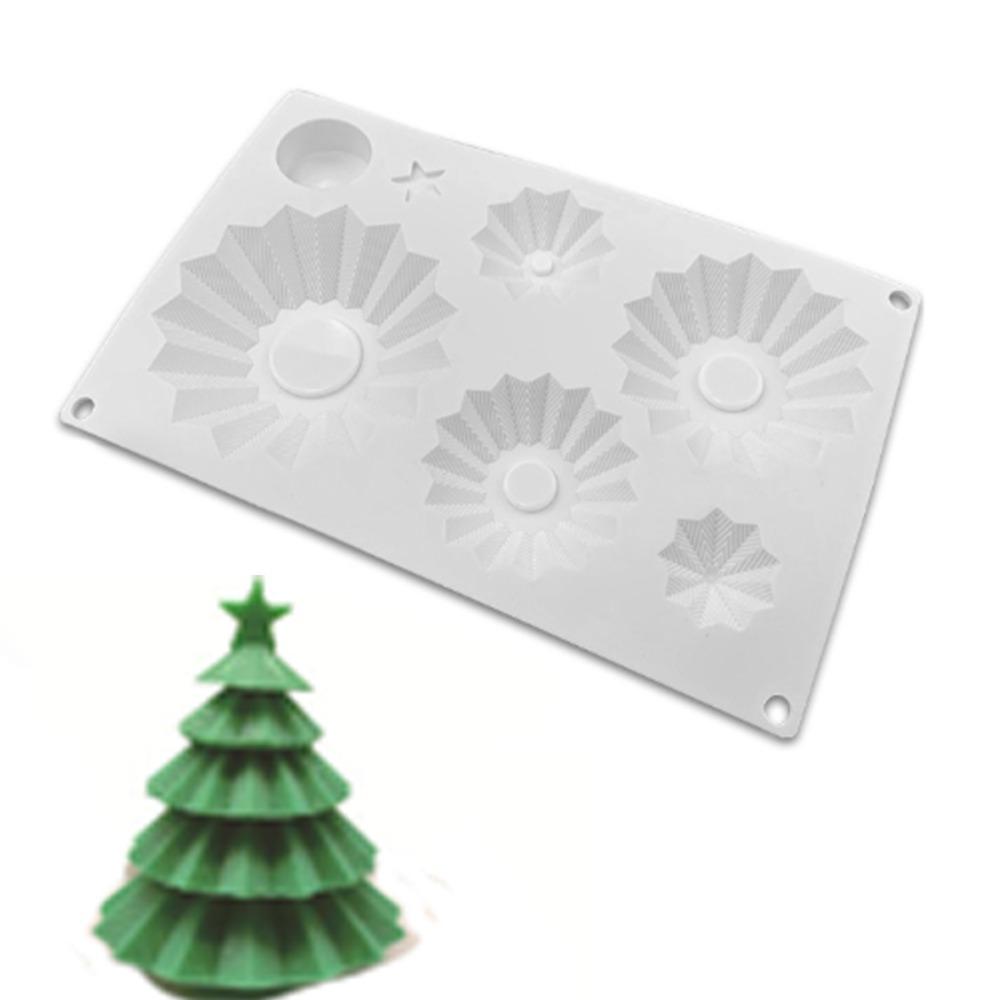 Bakeware Christmas Tree Cake Mold 3D Mousse Mold Soap Chocolate Mould Christmas Decoration