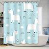 Blue Horse Shower Curtain Bath Room Decor Waterproof Washable Fabric Home Living Design Printed Bathroom Accessory Decoration (B