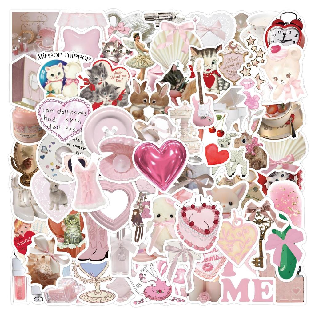 120 Coquette Cute Graffiti Stickers for Car, Notebook, and Luggage Decoration