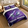 Bedding Set 1 Duvet Cover 2 Pillowcases Melbourne Storm Print Soft Bed Linen Bedroom Decor