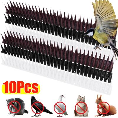 Plastic Anti Bird Spikes, Pigeon Deterrent & Cat Repellent, Humane Pest Control for Roof, Fence & Ledge, Outdoor Garden Protection Guard