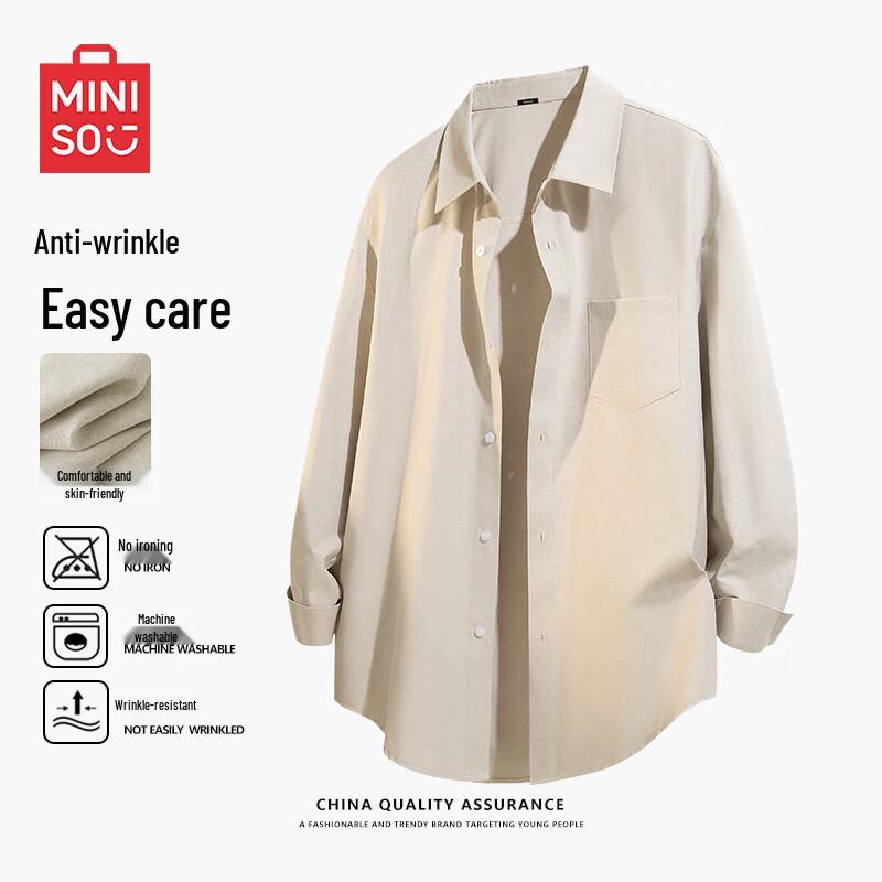 MINISO Men s Long-Sleeve Casual Business Shirt XL