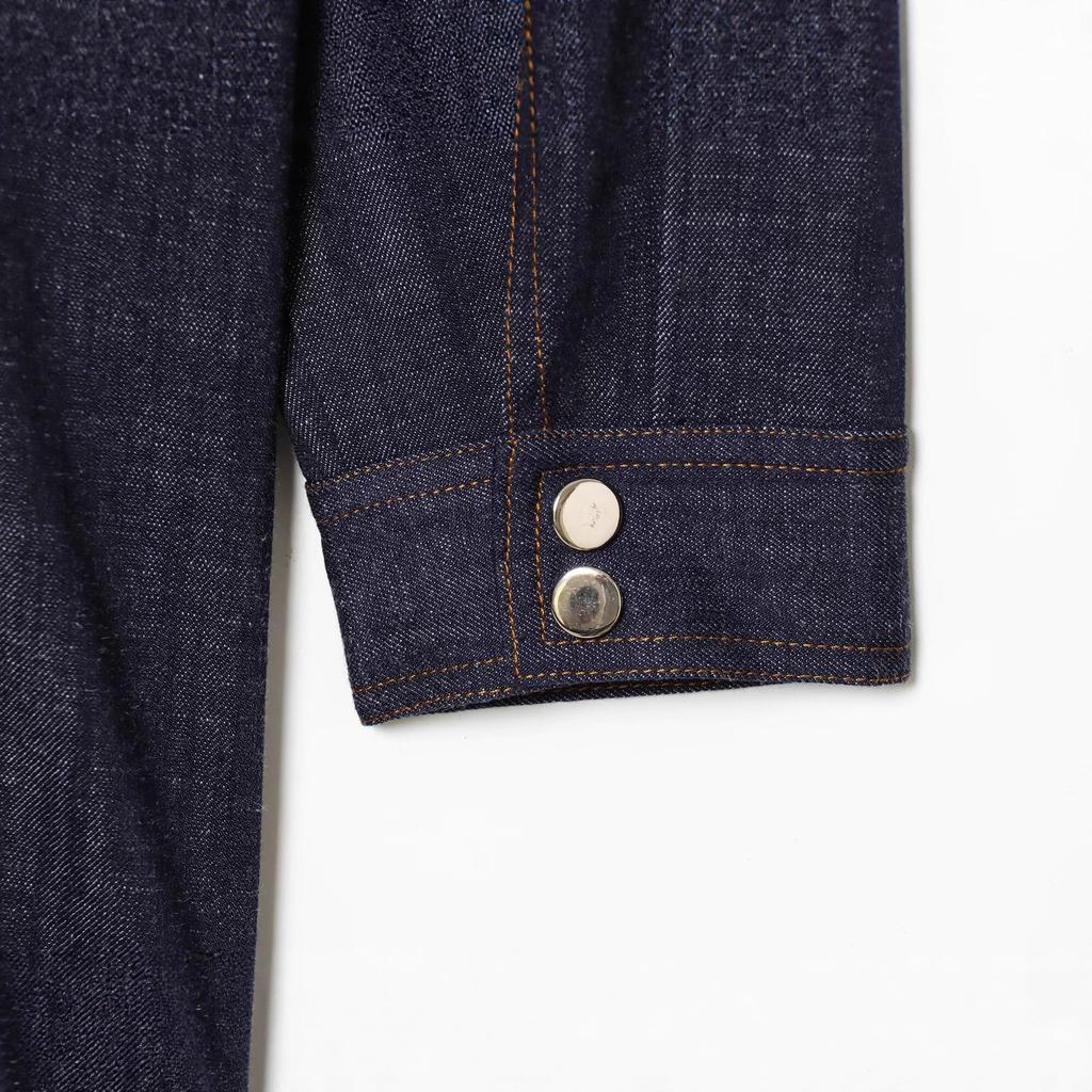 European and American autumn and winter new European and American style fashionable and simple with belt short denim dress