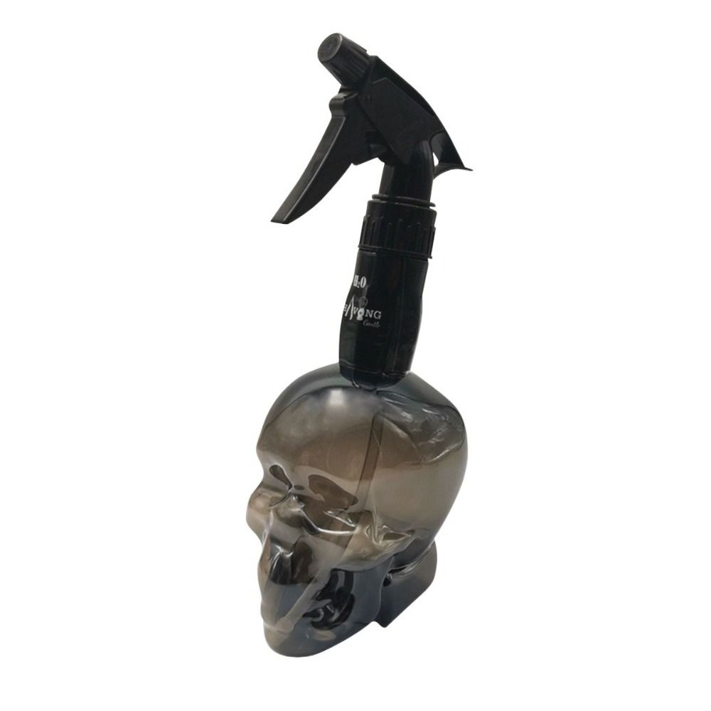 

Лейка с рисунком черепа и головы, большая емкость, многоразовые бутылки для парикмахера серый