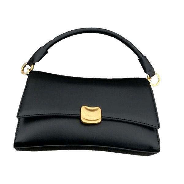 Black Underarm Bag for Women, New High-Quality Texture, Niche Design, Single Shoulder Vintage Handbag, Small Square Bag, Crossbody Bag