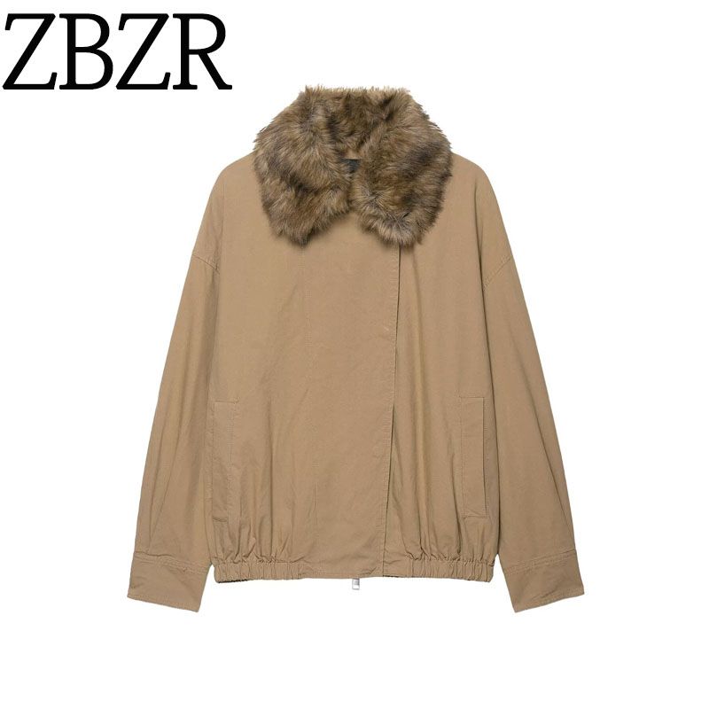 Za New Fall Women's Clothing 2025 Fashion Wind Fashion Artificial Fur Pilot Jacket 0155248 751