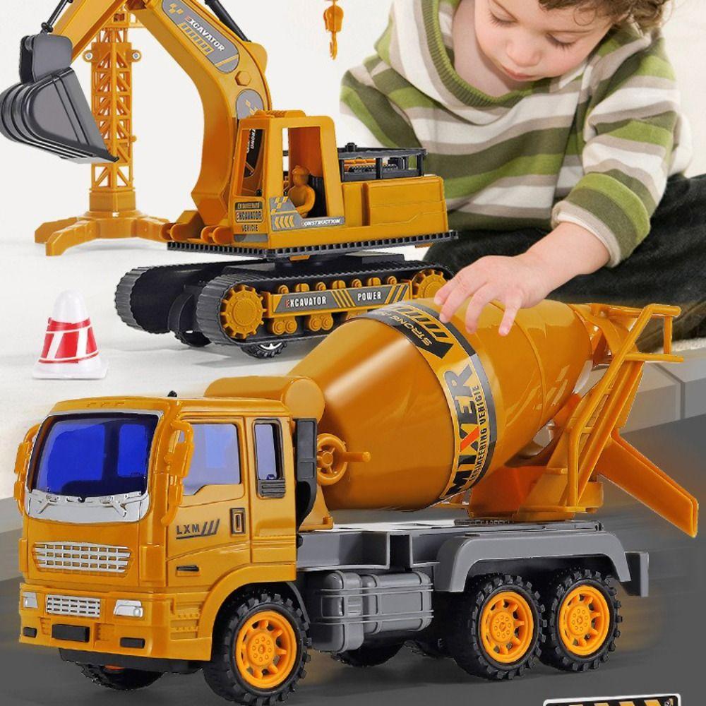 Pull Back Car Engineering Construction Truck Plastic Construction Dump Truck  Boys Toys