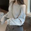 Lazy Wind Crop Top Summer New Off-the-shoulder Long Sleeve T-shirt Women's Clothing