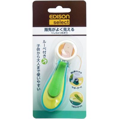 Машинка для стрижки нігтів Edison Whale з насадкою-лупою