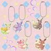 Anime Acrylic Keychain for Eevee Leafeon Espeon Umbreon Sylveon Dessert Theme Acrylic Key Buckle Q Version Diy Bag Pendant Gifts
