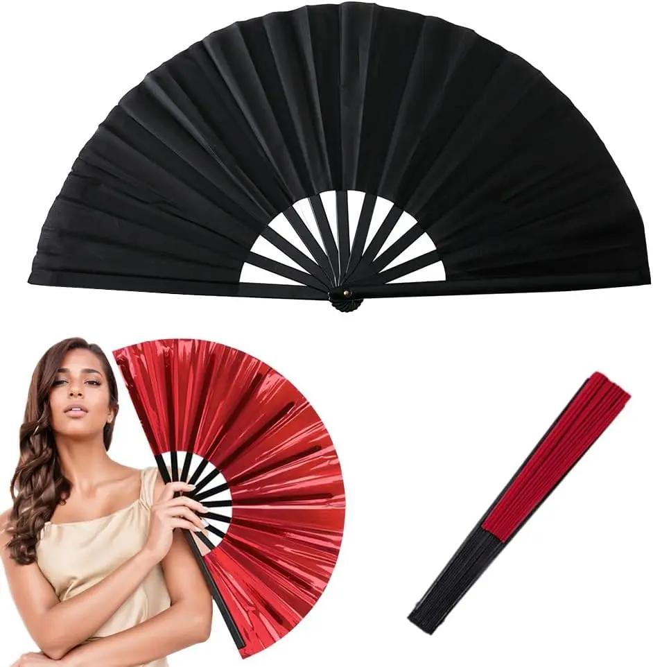 

Boots On The Ground Clack Fan, 2025 New Large Holographic Folding Hand Line Dance Popping Fan,Clap Fans For Line Dancing