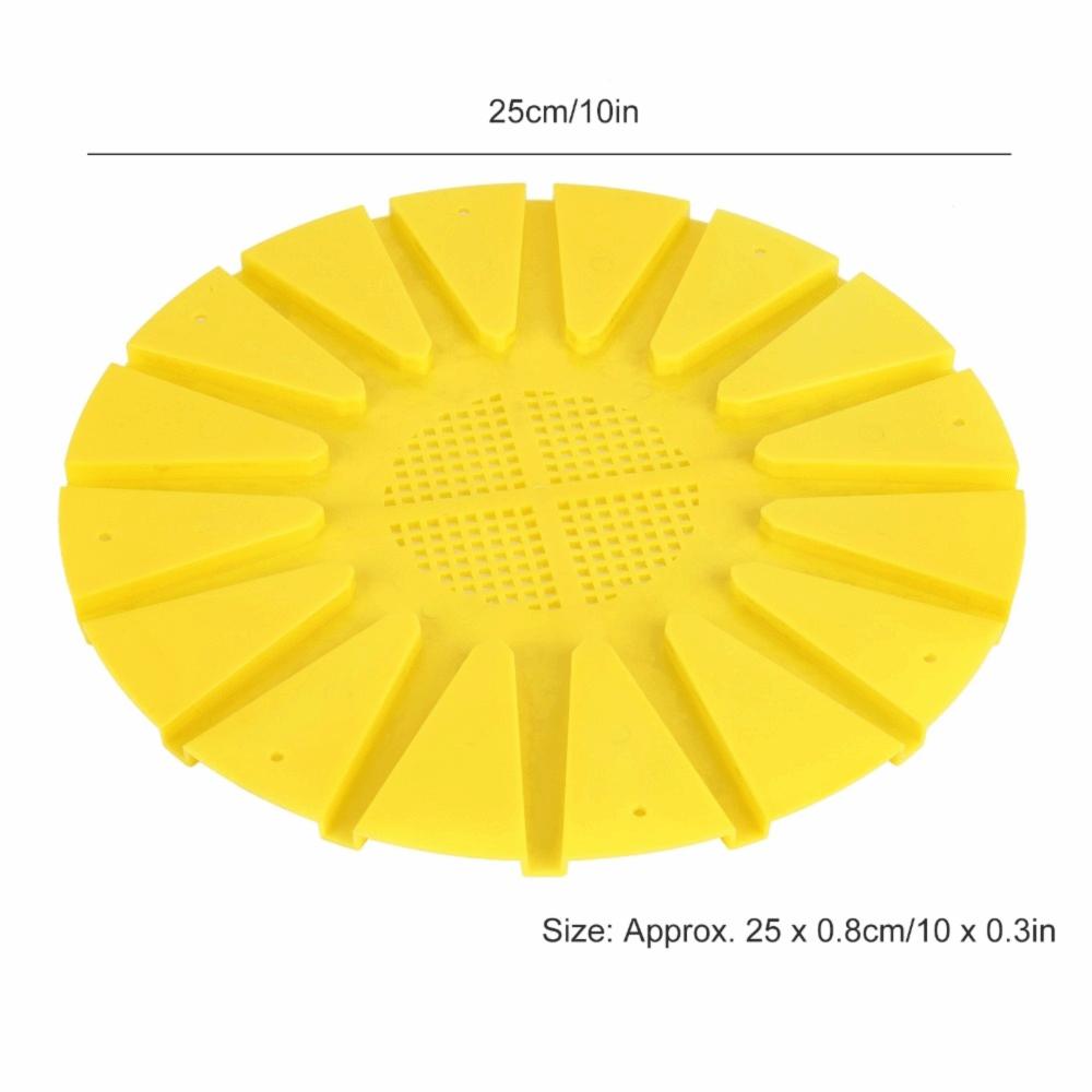 3Pcs 16 Passage Bee Escape Disc Yellow ABS Beehive Exit Disc Durable Lightweight Anti-Running Tool Beehive Ventilation