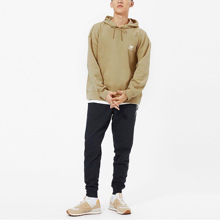 New Balance Sweatshirts Unisex Earth Yellow Hooded Moderate Regular AMT13341-HNA