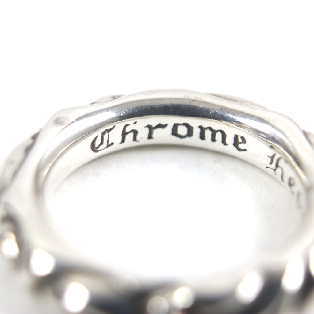 Great CHROME HEARTS Ring Scroll Banding Silver 925 Mens Used