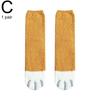 Plush Winter Funny Cute Style Animal Cat Paw Cartoon Pattern Women Cotton Socks Super Soft For Female House Sleeping Floor Sox