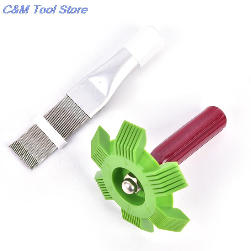 1set Universal Car A/C Radiator Condenser Evaporator Fin Straightener Coil Comb Plastic Auto Cooling System Repair Tools